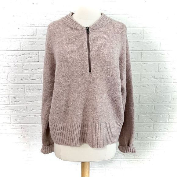 Madewell York Half-Zip Pullover Sweater Size medium - Picture 2 of 5